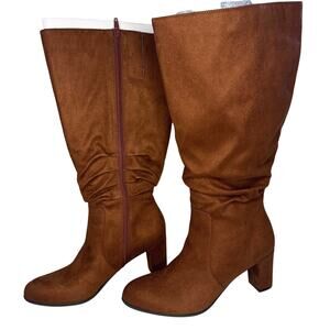 NIB Womans lifestride flex maltese high heel wide-calf slouch boots size 8M